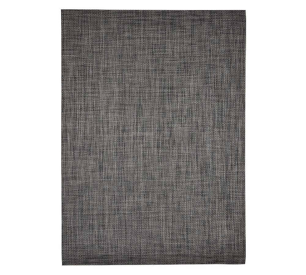 Chilewich Basketweave Floor Mat, 2.5 x 8.8', Carbon - Image 0