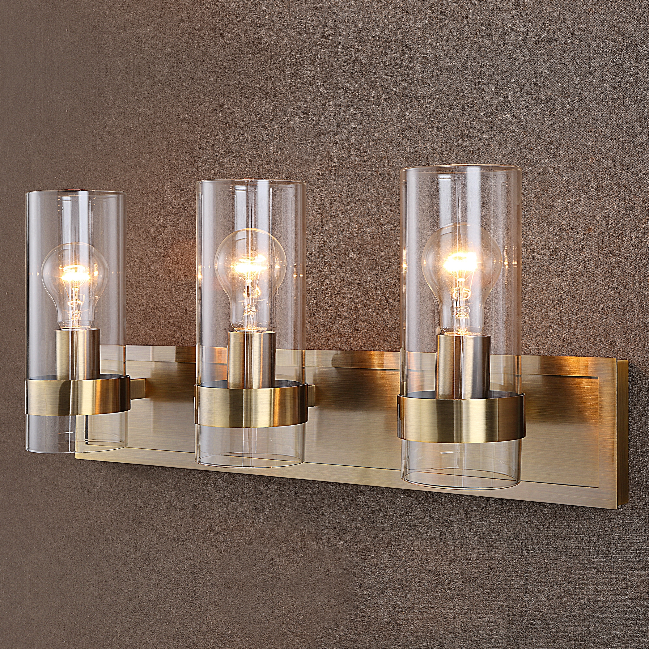 Cardiff Antique Brass 3 Light Vanity - Image 4