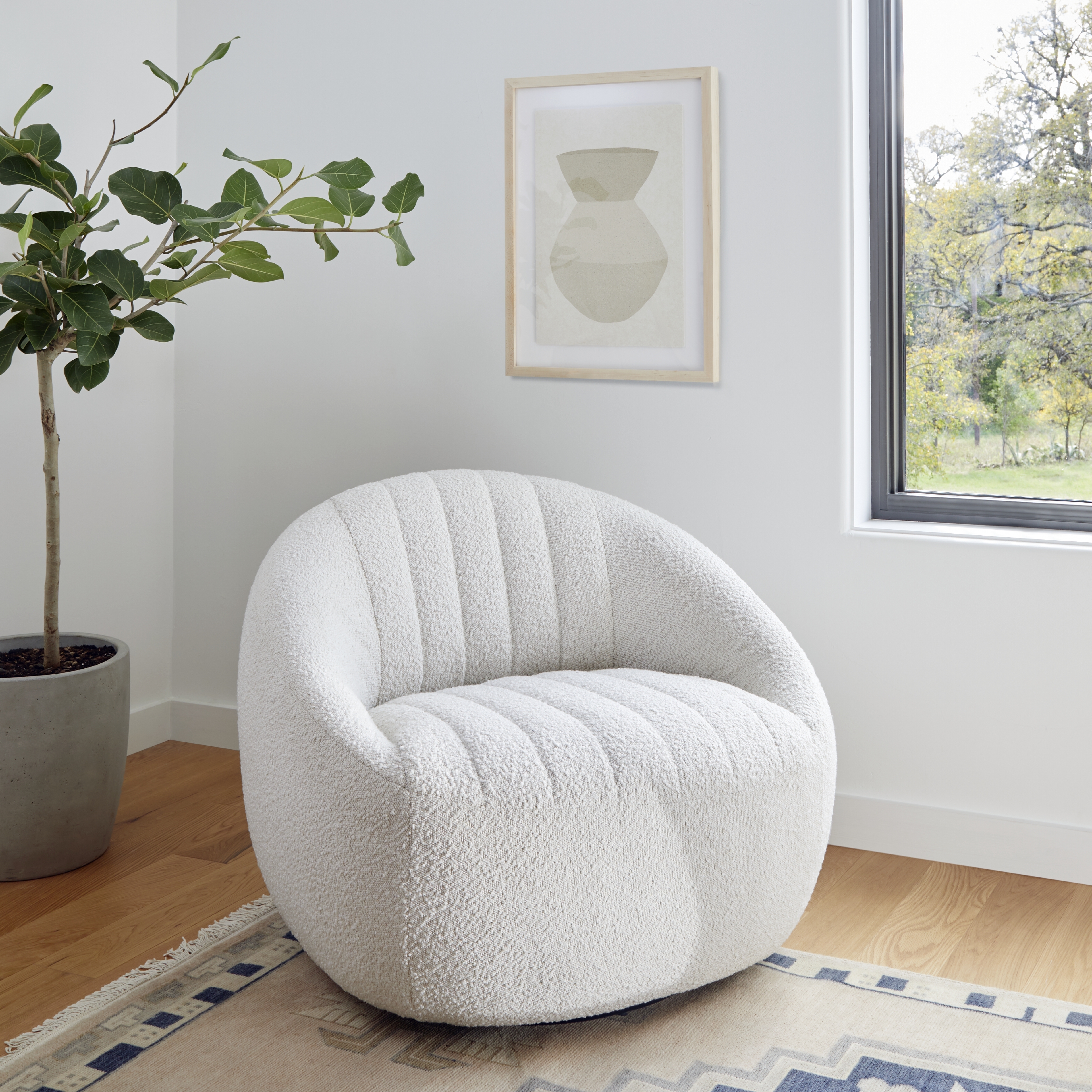 Audie Swivel Chair-Knoll Natural - Image 1