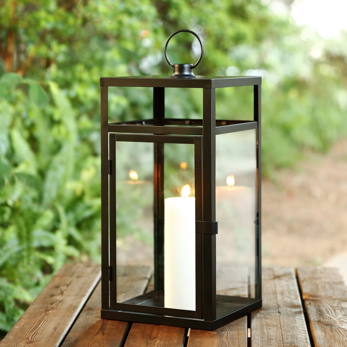 Fraleigh 20" Outdoor Lantern - Black - Safavieh - Image 1