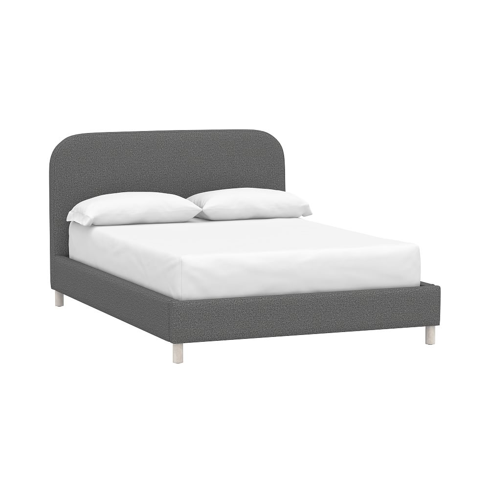 Miller Platform Upholstered Bed, Full, Tweed Charcoal - Image 0