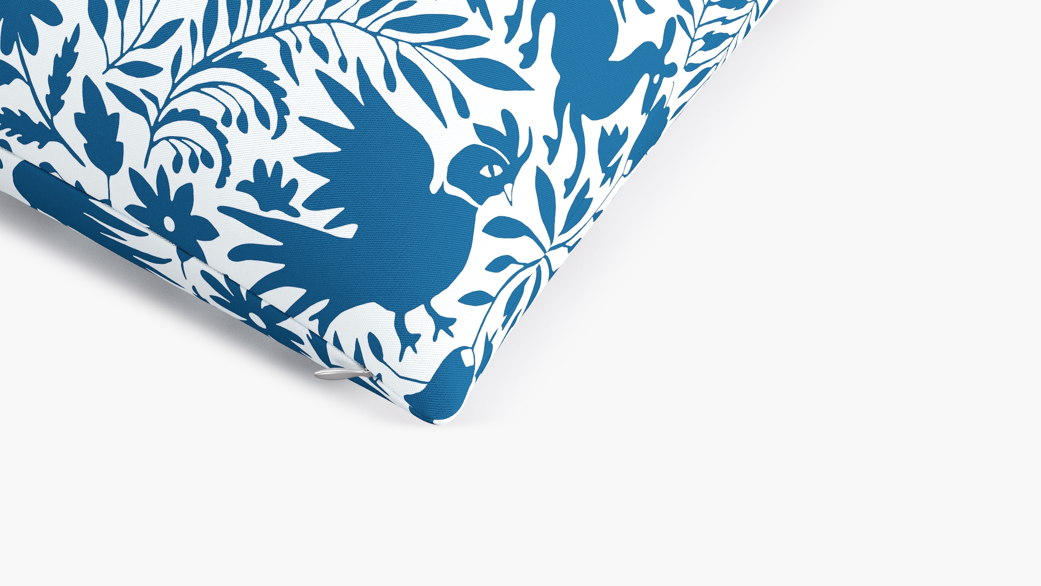 Throw Pillow 26", Cerulean Frida, 26" x 26" - Image 1