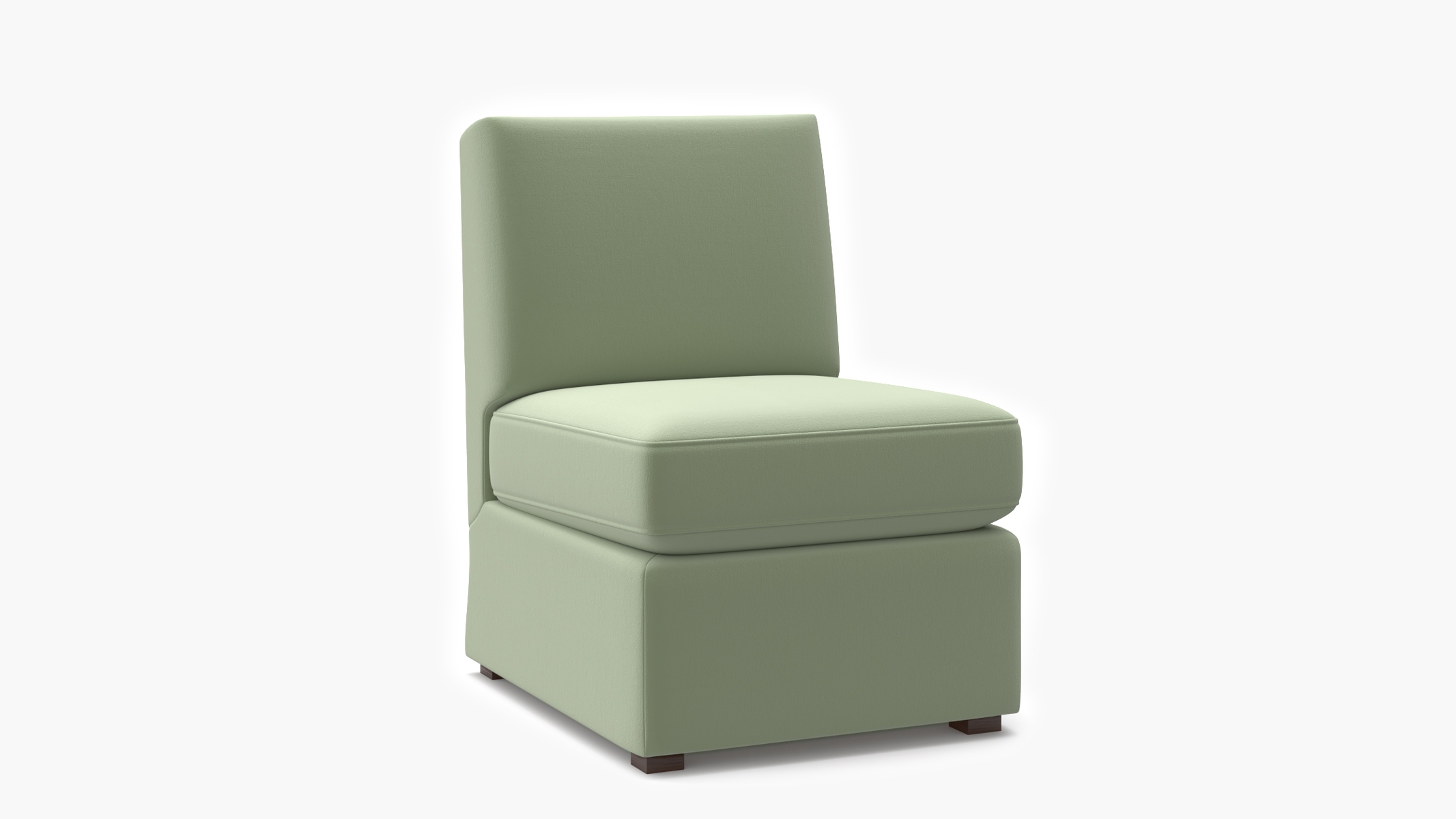 Classic Slipper Chair, Celadon Performance Plush Velvet - Image 1