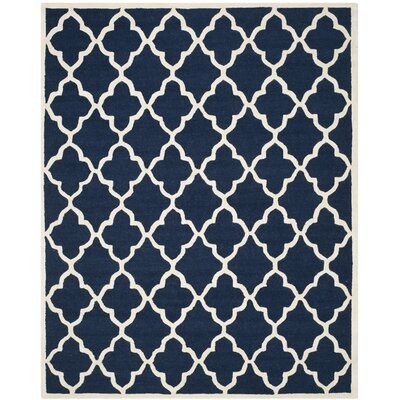 Whitchurch Hand-Tufted Wool Navy/Ivory Area Rug - Image 0