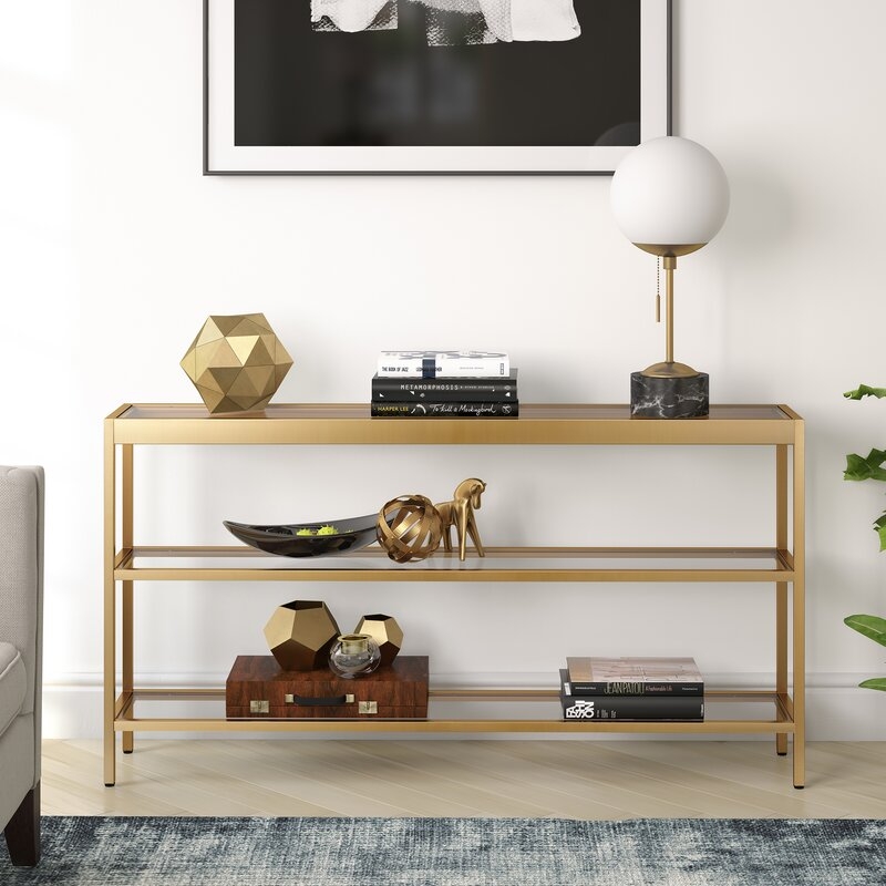Port Lincoln Console Table, Brass - Image 2