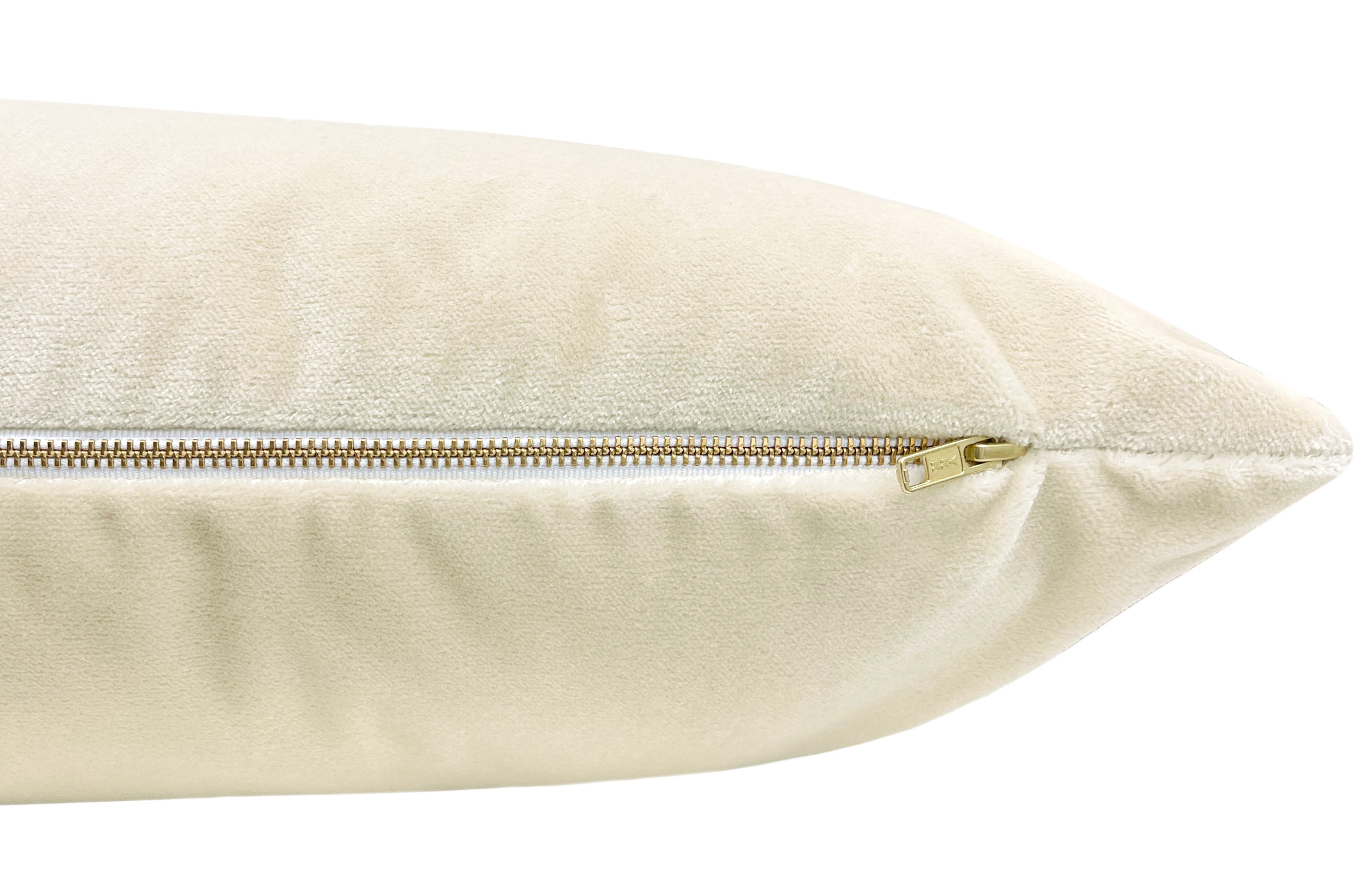 THE XL LUMBAR :: VENETIAN VELVET // ALABASTER - 14" X 48" - Image 1