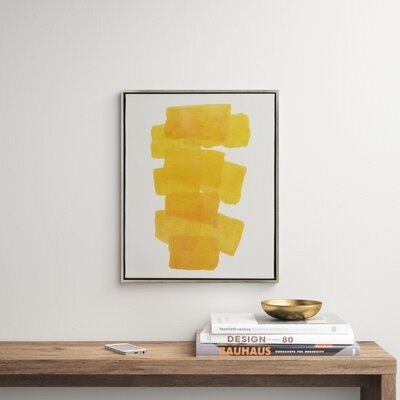 Framed Painting Print on Canvas in Yellow - Image 0