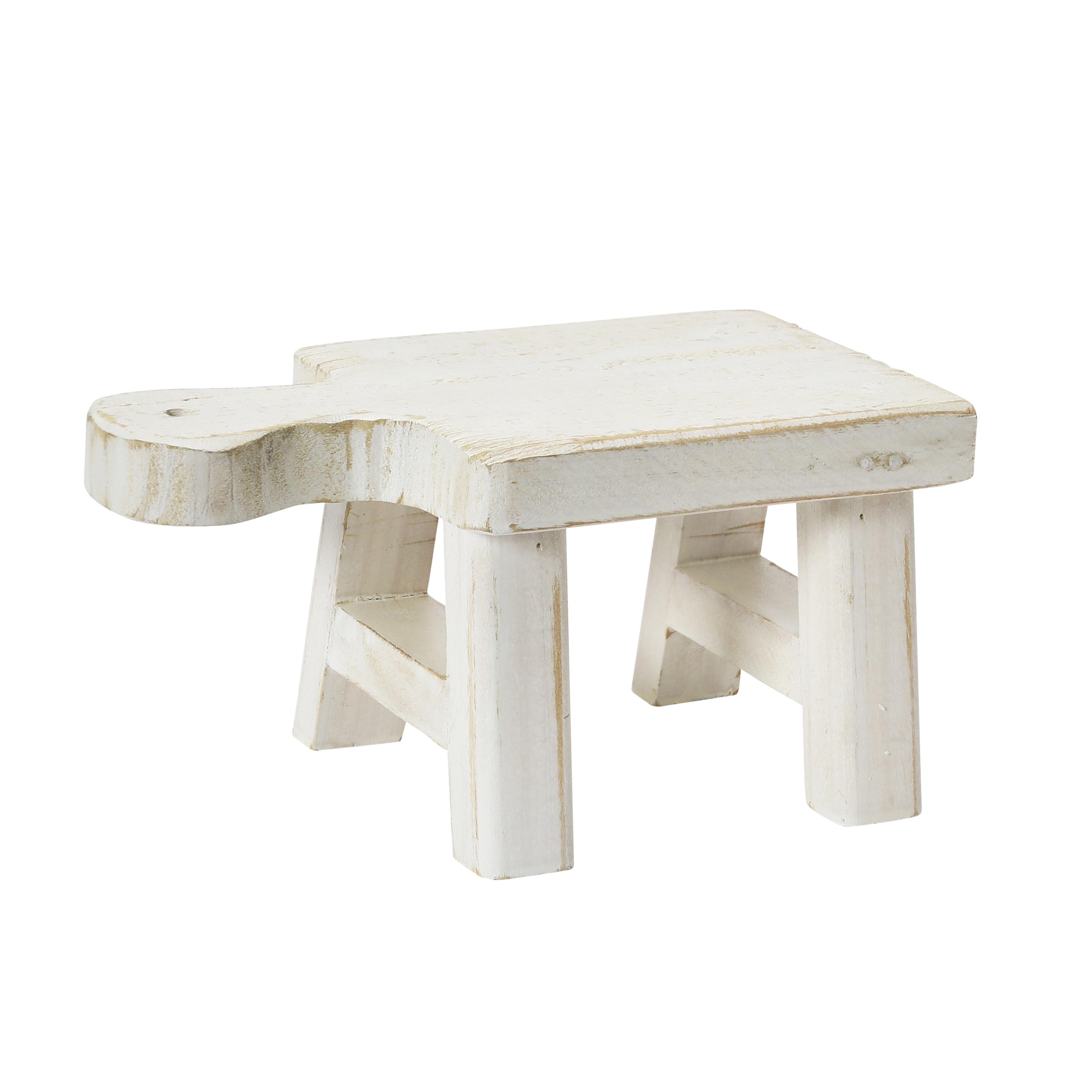 Decorative Wood Pedestal, White - Image 0