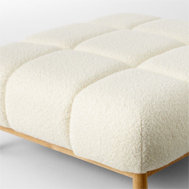 Sevigne Ivory Boucle Ottoman by goop - Image 3