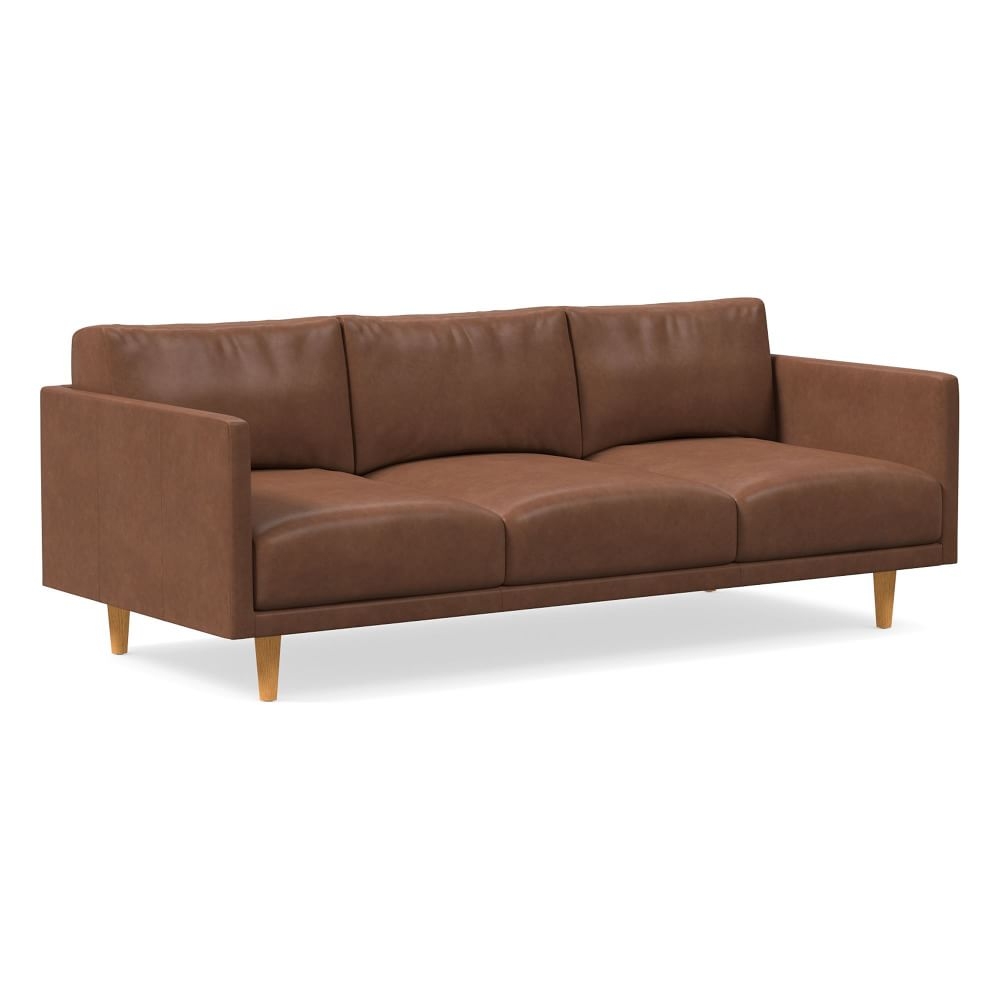 Rylan 81" Sofa, Charme Leather, Cigar, Almond - Image 0