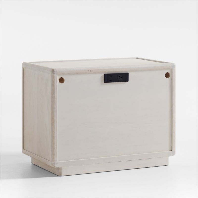 Lafayette 32" Whitewashed Wood Charging Nightstand - Image 4