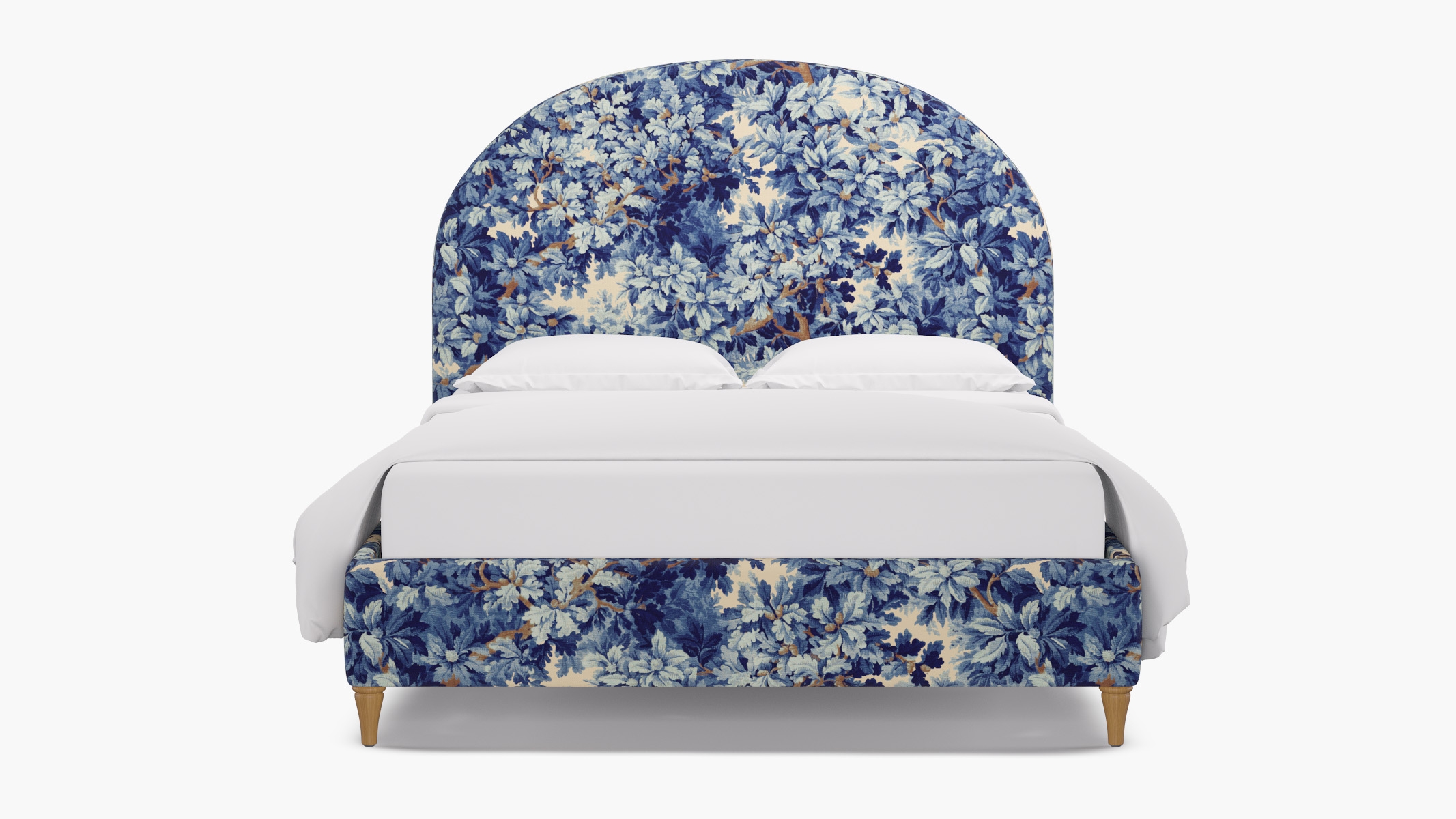 Demilune Bed, Limoges Bois De Chene, Natural Decorative Tapered Leg, King - Image 0