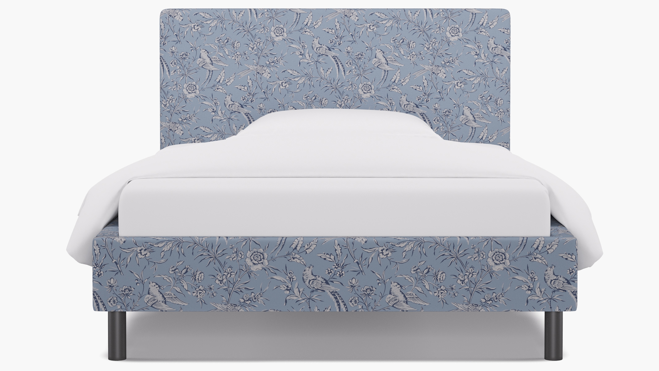 Tailored Platform Bed, Blue Aviary, Full - Image 0