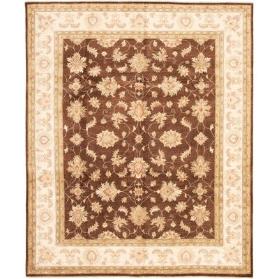 One-of-a-Kind Molter Hand-Knotted 2010s Ushak Brown/Copper 8'1" x 9'8" Wool Area Rug - Image 0