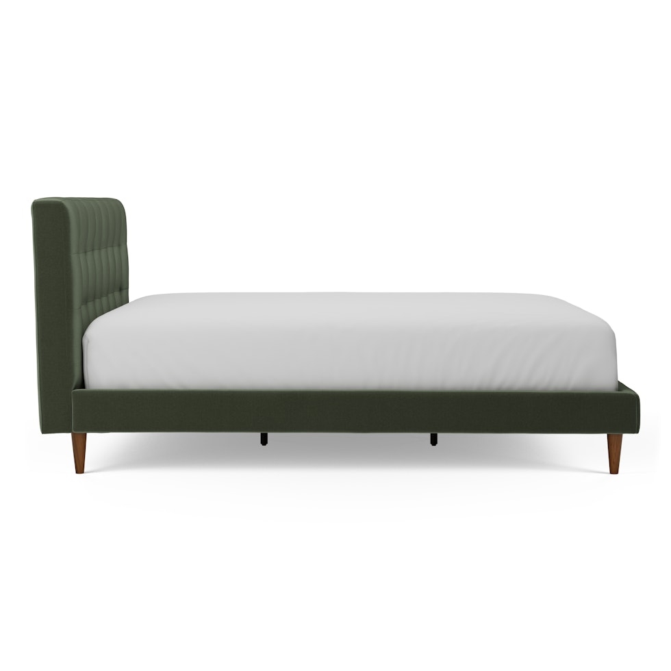 Sven Queen Tufted Velvet Bed - Plush Pacific Green - Image 2