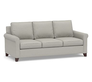 Cameron Roll Arm Upholstered Deep Seat Sofa 3-Seater 88", Polyester Wrapped Cushions, Performance Boucle Pebble - Image 0