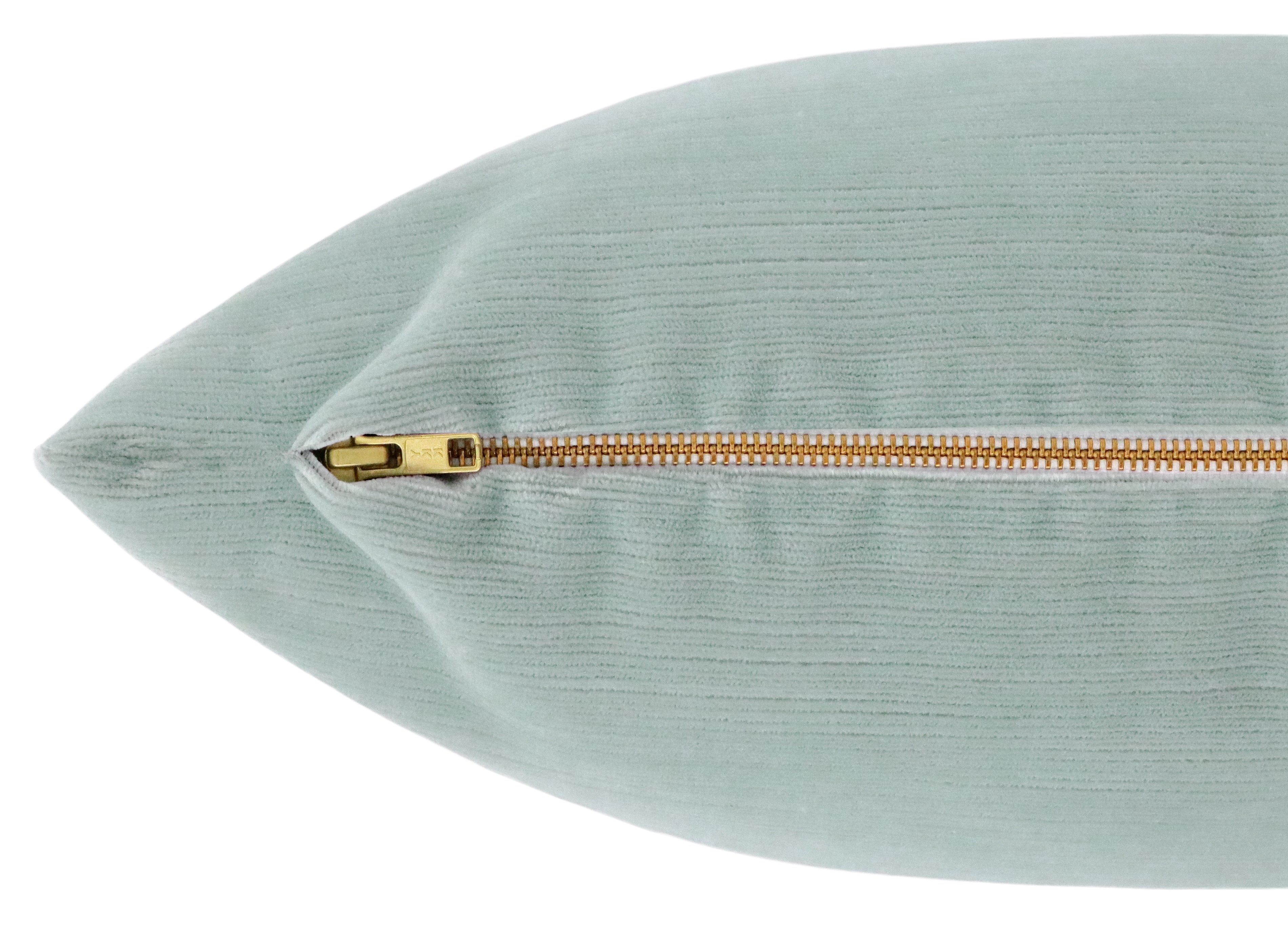 THE XL LUMBAR :: STRIE VELVET // SPA BLUE - BY THE YARD - Image 1