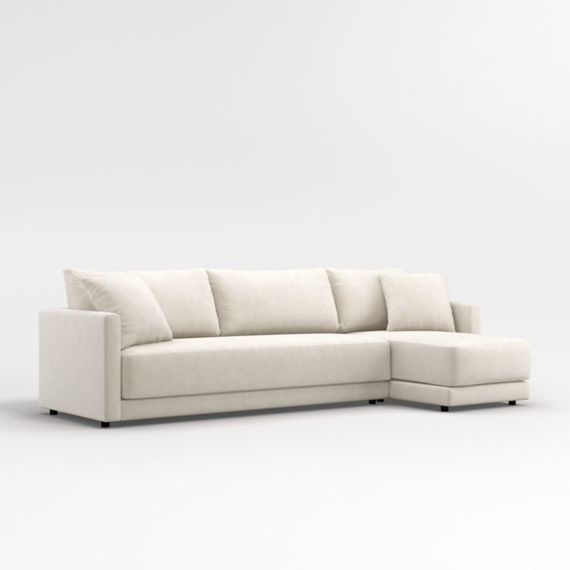 Gather 2-Piece Chaise Apartment Bench Sectional - Image 2