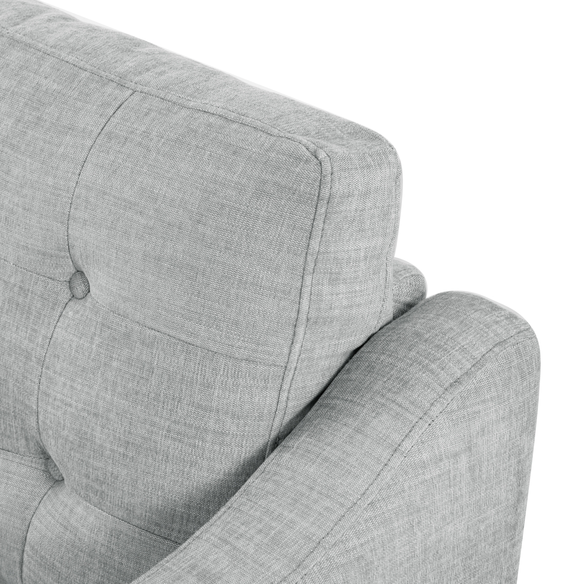 Nathaniel Tufted Back Accent Chair - Light Grey - Image 3