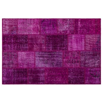 One-of-a-Kind Fairlin Hand-Knotted 1960s Purple 3'11" x 5'11" Area Rug - Image 0