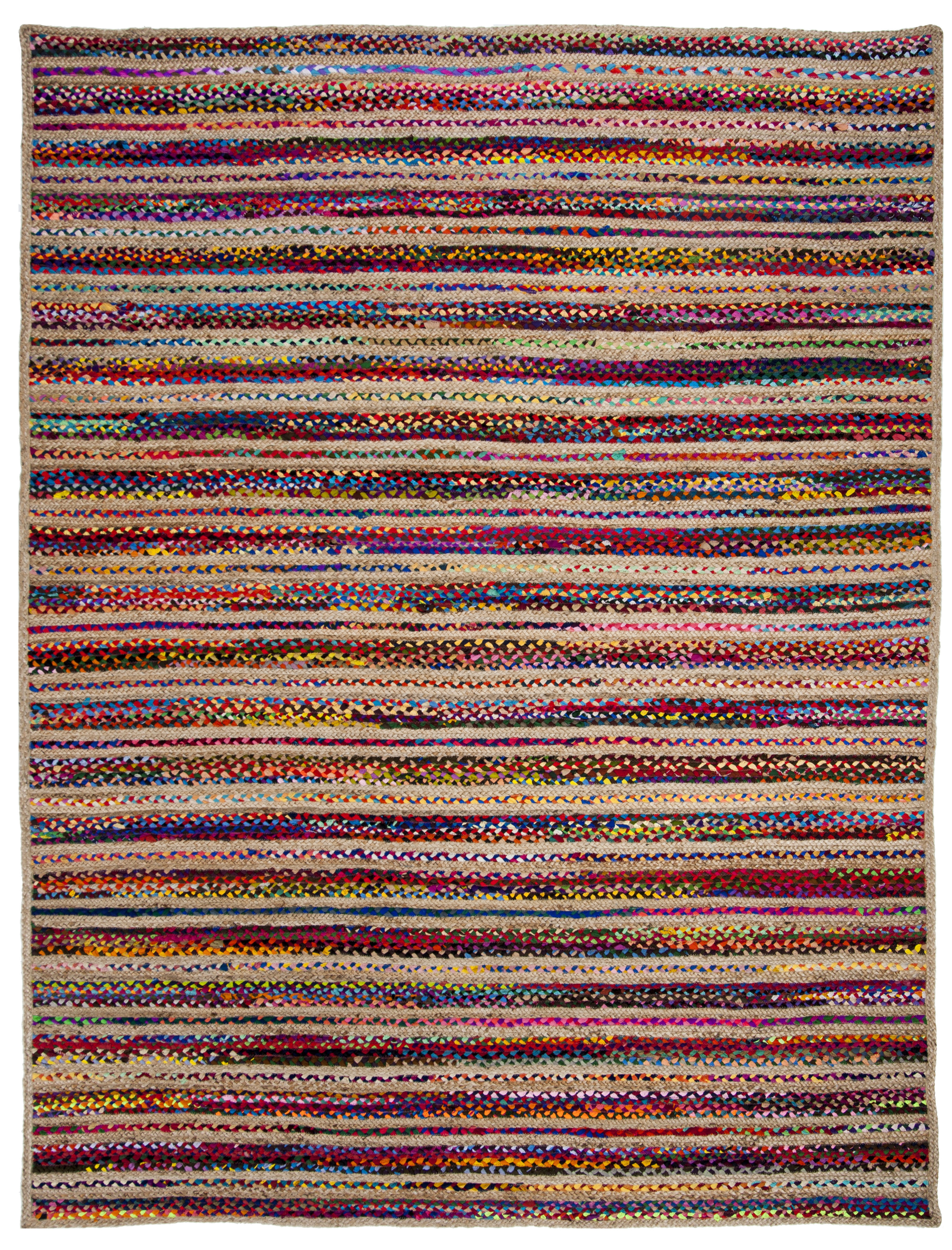 Arlo Home Hand Woven Area Rug, CAP303A, Natural/Multi,  8' X 10' - Image 0