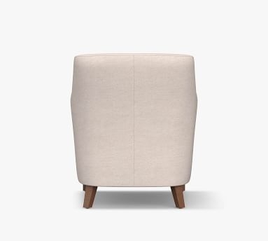 SoMa Newton Upholstered Armchair, Polyester Wrapped Cushions, Performance Everydayvelvet(TM) Smoke - Image 5