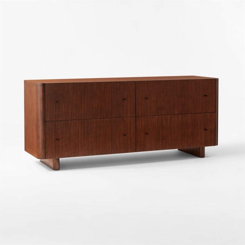 Andora Low 4-Drawer Wood Dresser - Image 2