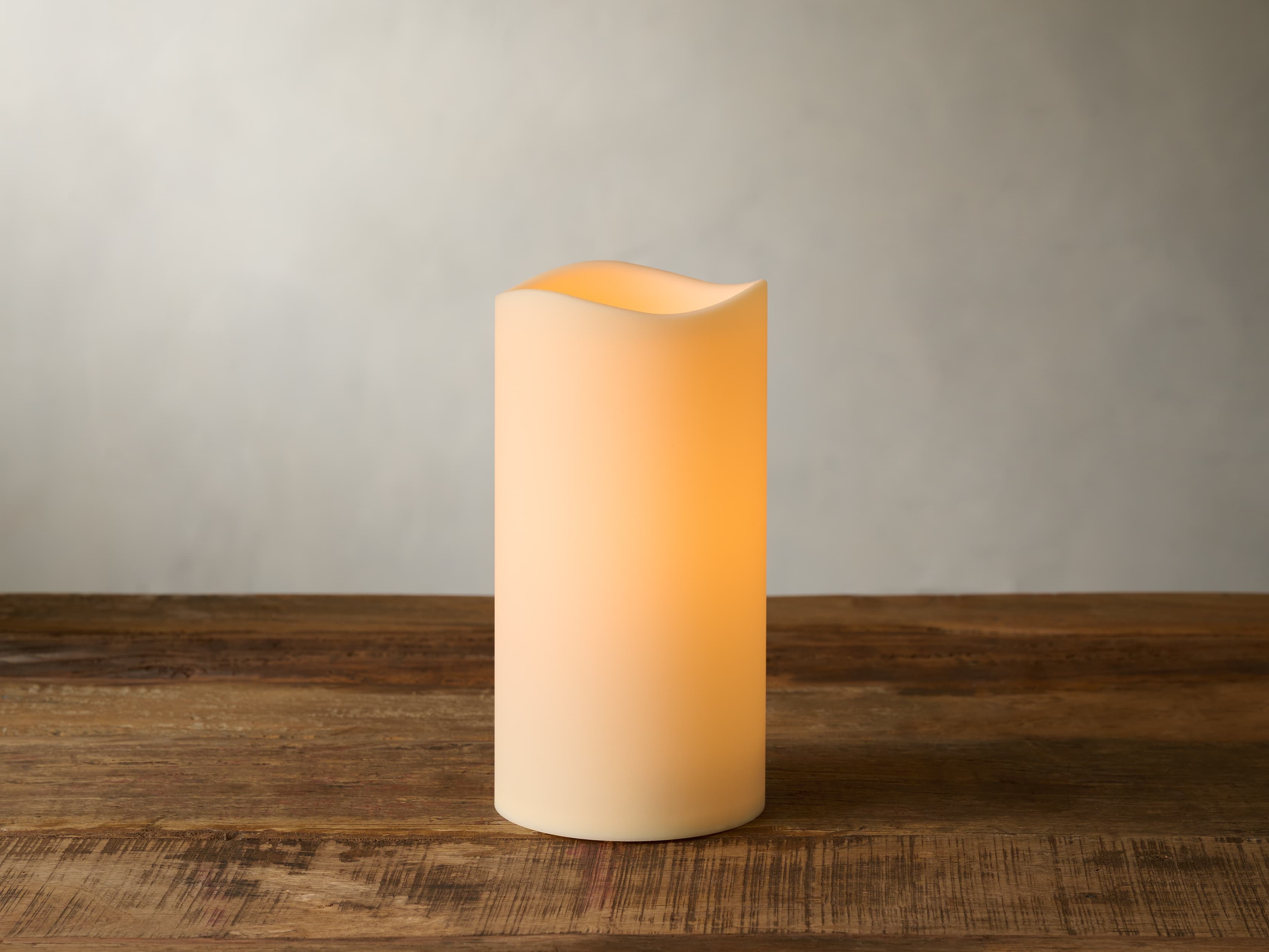 Outdoor Led Candles (Set Of 2) in Plastic 5" X 9" White - Image 0