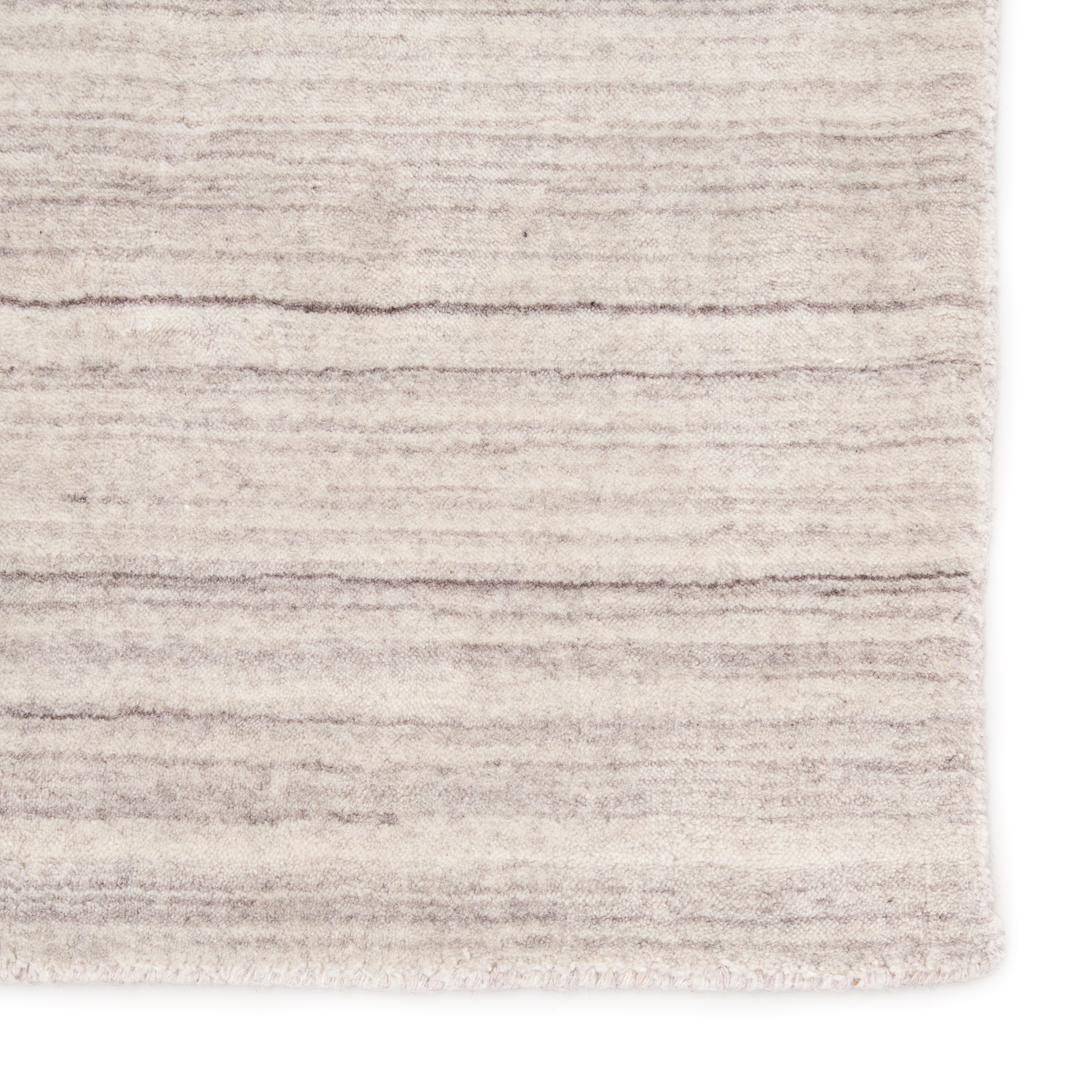 Tundra Handmade Solid White/ Gray Area Rug (9'X12') - Image 3