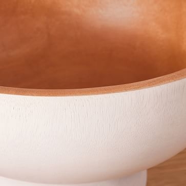 Light Wood Bowl, White - Image 2