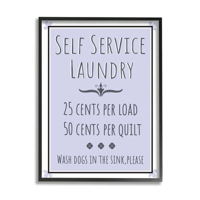 Self Service Laundry Sign Soft Lavender Charm - Image 0