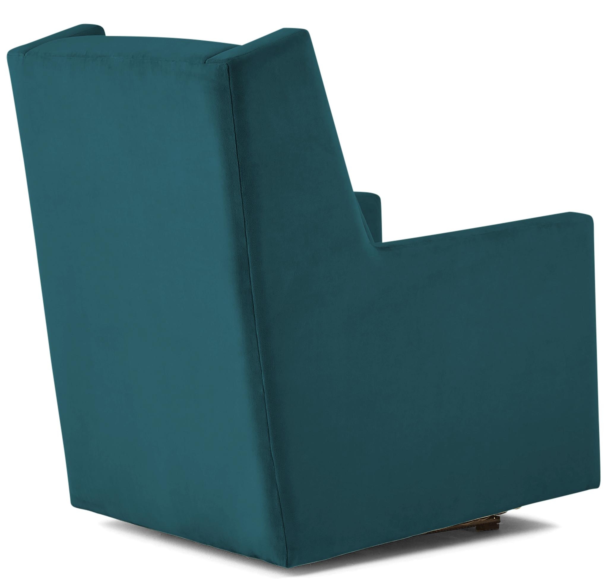 Blue Nina Mid Century Modern Glider - Lucky Turquoise - Image 3