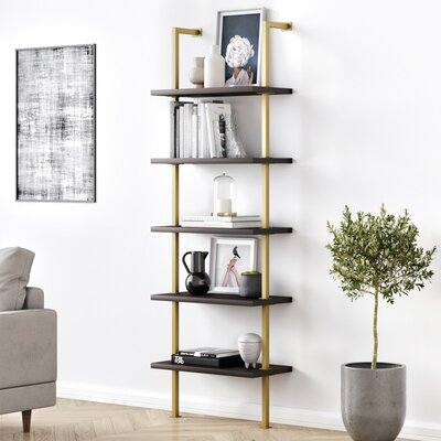 Mederos 72.5" H x 24" W Steel Ladder Bookcase - Image 1