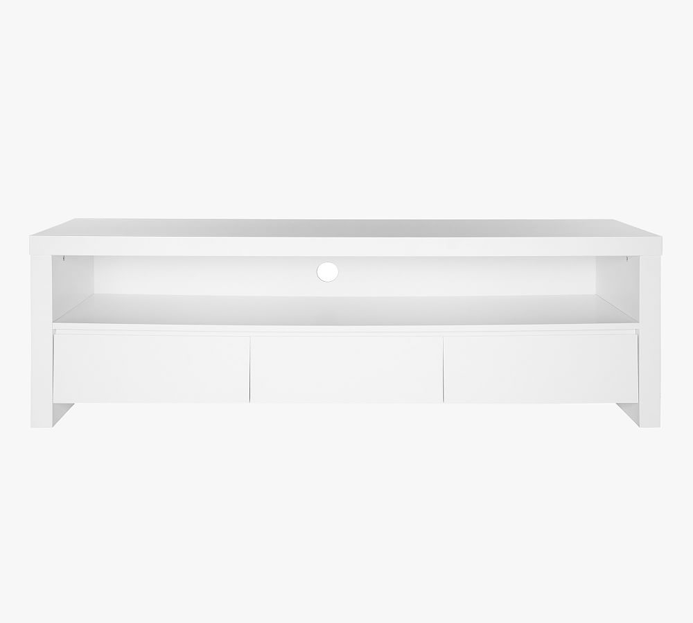 Arcadia 59" Media Console with Drawers, Matte White - Image 0