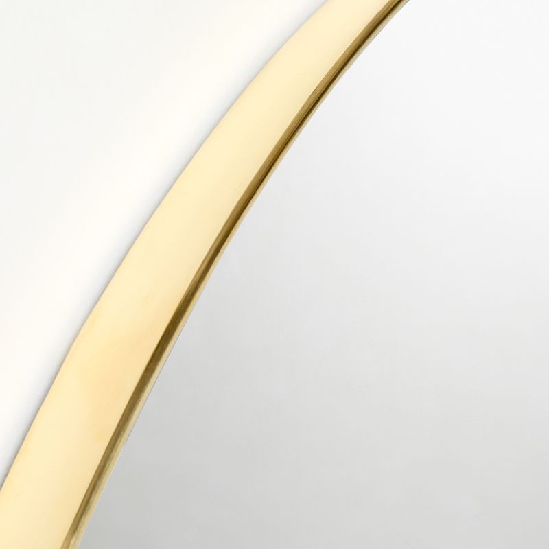 Espressione Unlacquered Brass Round Wall Mirror 48" - Image 2