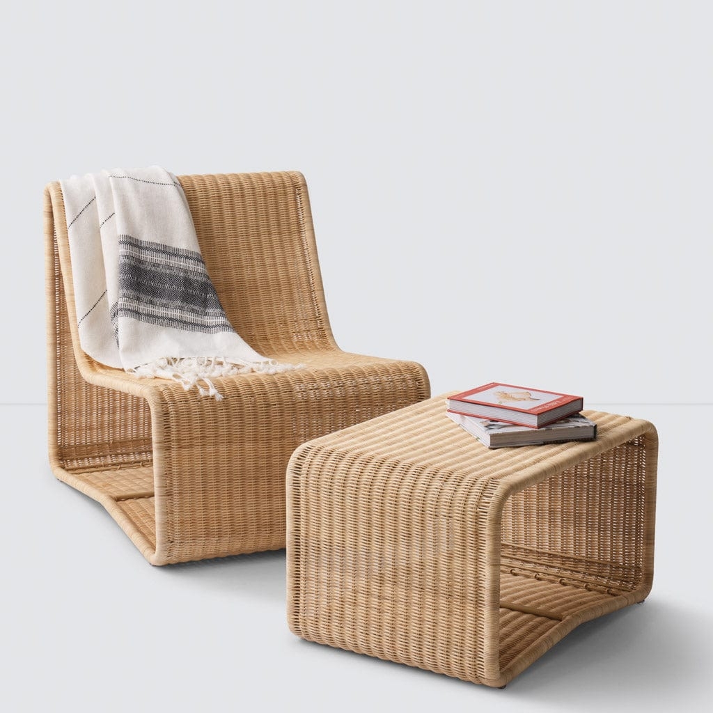 The Citizenry Liang Wicker Ottoman | Natural - Image 6