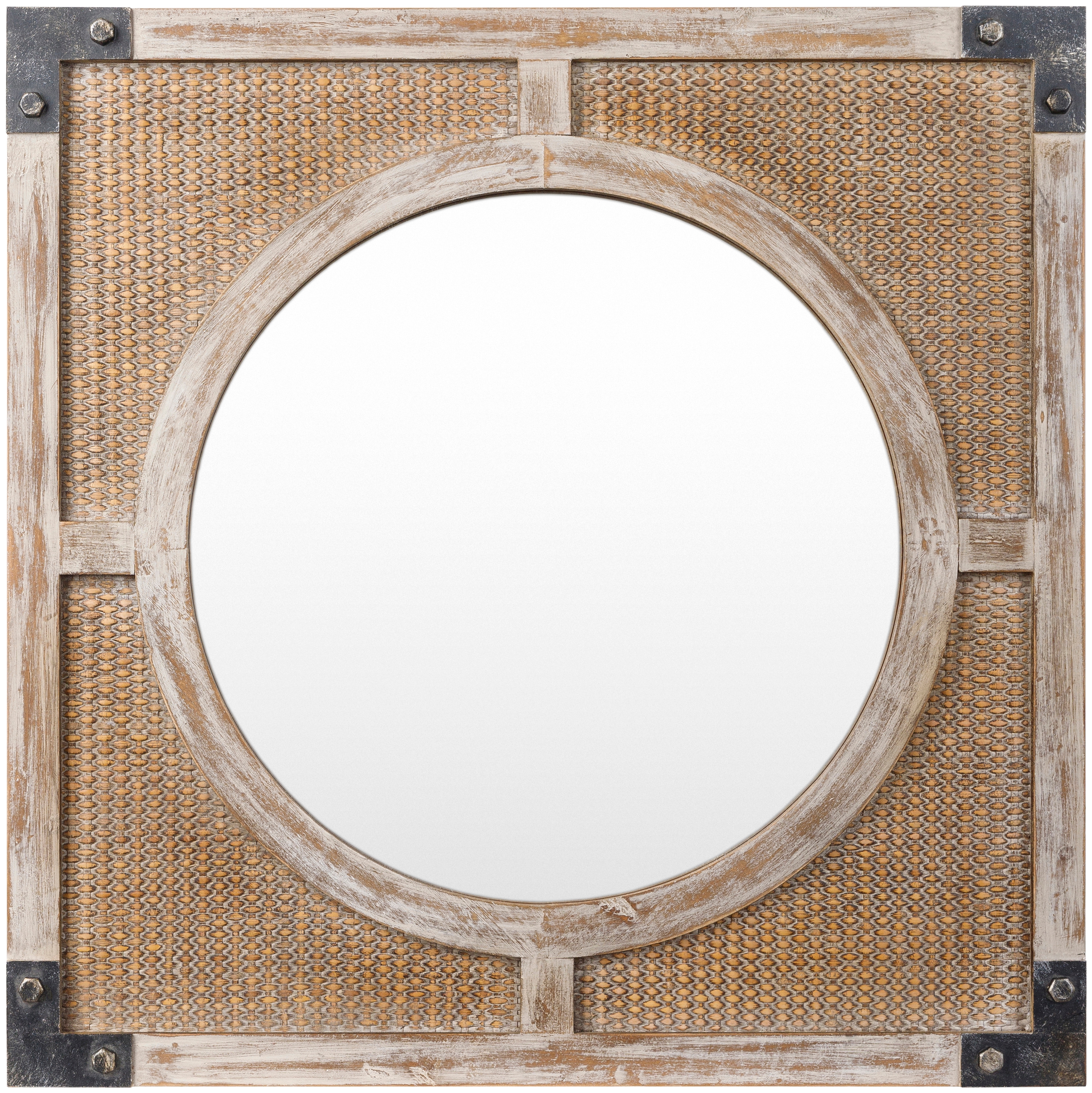 Georgia Brown 24"H x 24"W x 1"D Accent Mirror - Image 0