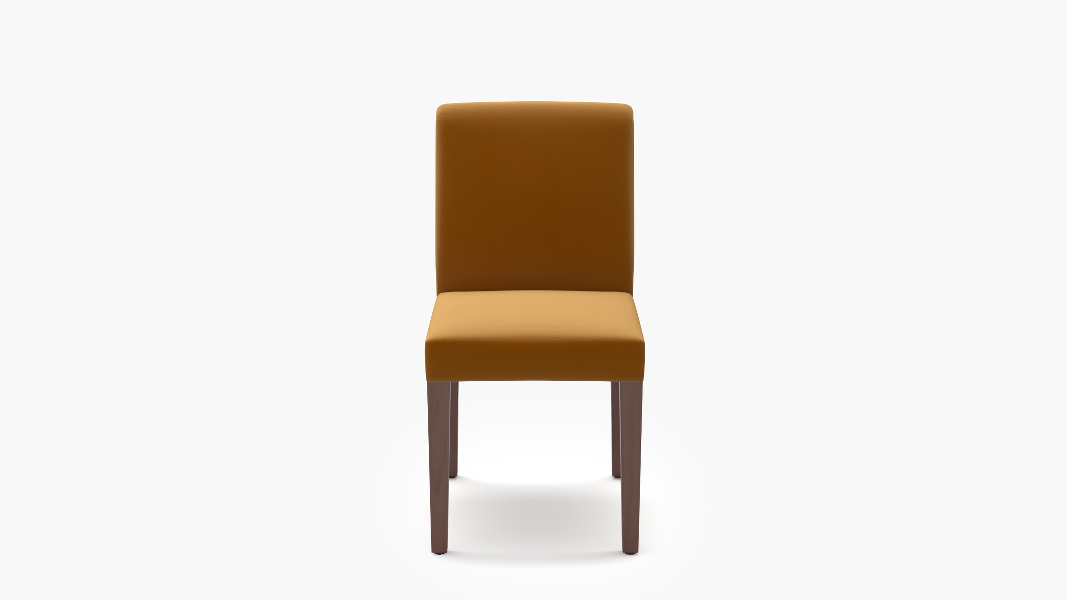 Signature Dining Chair, Marigold Performance Velvet, Walnut Square Tapered Leg - Image 0
