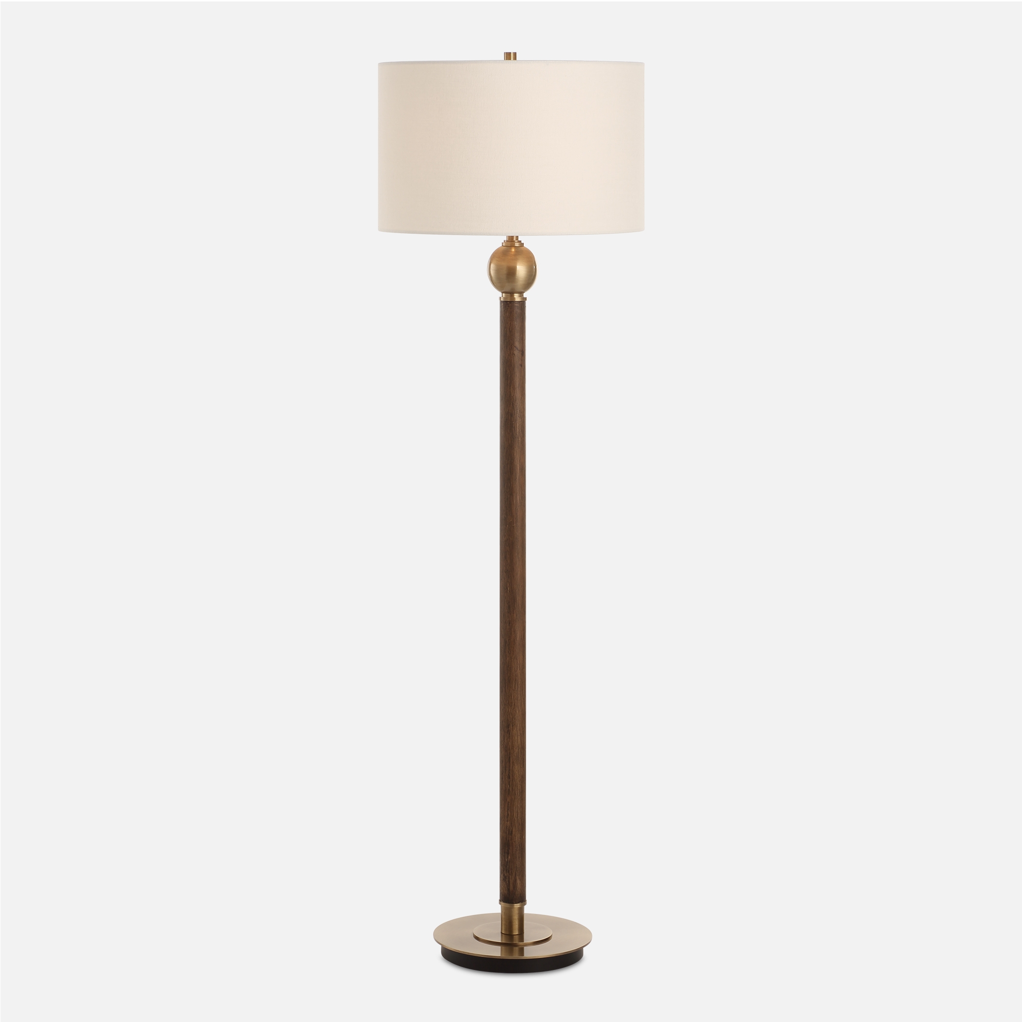 Keros Dark Oak Floor Lamp - Image 0