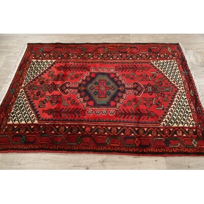 One-of-a-Kind Flatbush Hand-Knotted 3'5" x 4'9" Wool Area Rug in Rust/Brown - Image 0