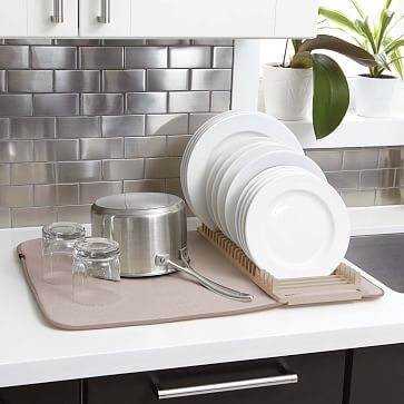 Udry Dish Rack & Drying Mat, Charcoal - Image 2
