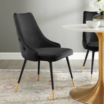 Girardi Velvet Upholstered Side Chair - Image 0