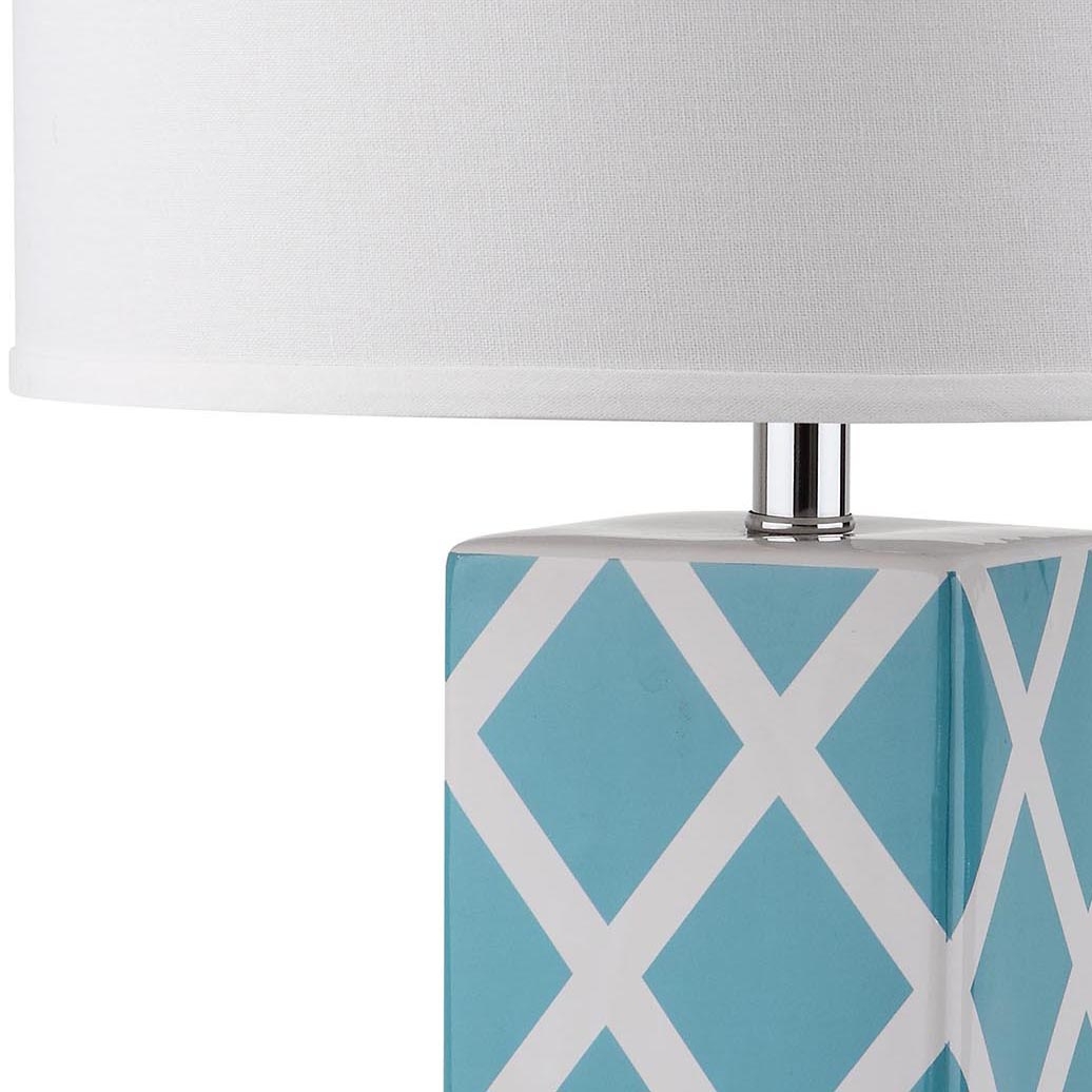 Garden 27-Inch H Lattice Table Lamp - Light Blue - Safavieh - Image 1
