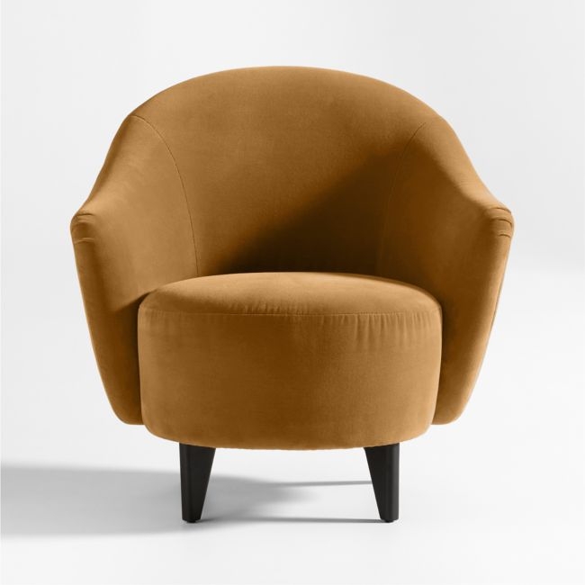 Sensorio Swoop Arm Velvet Accent Chair by Athena Calderone - Image 0