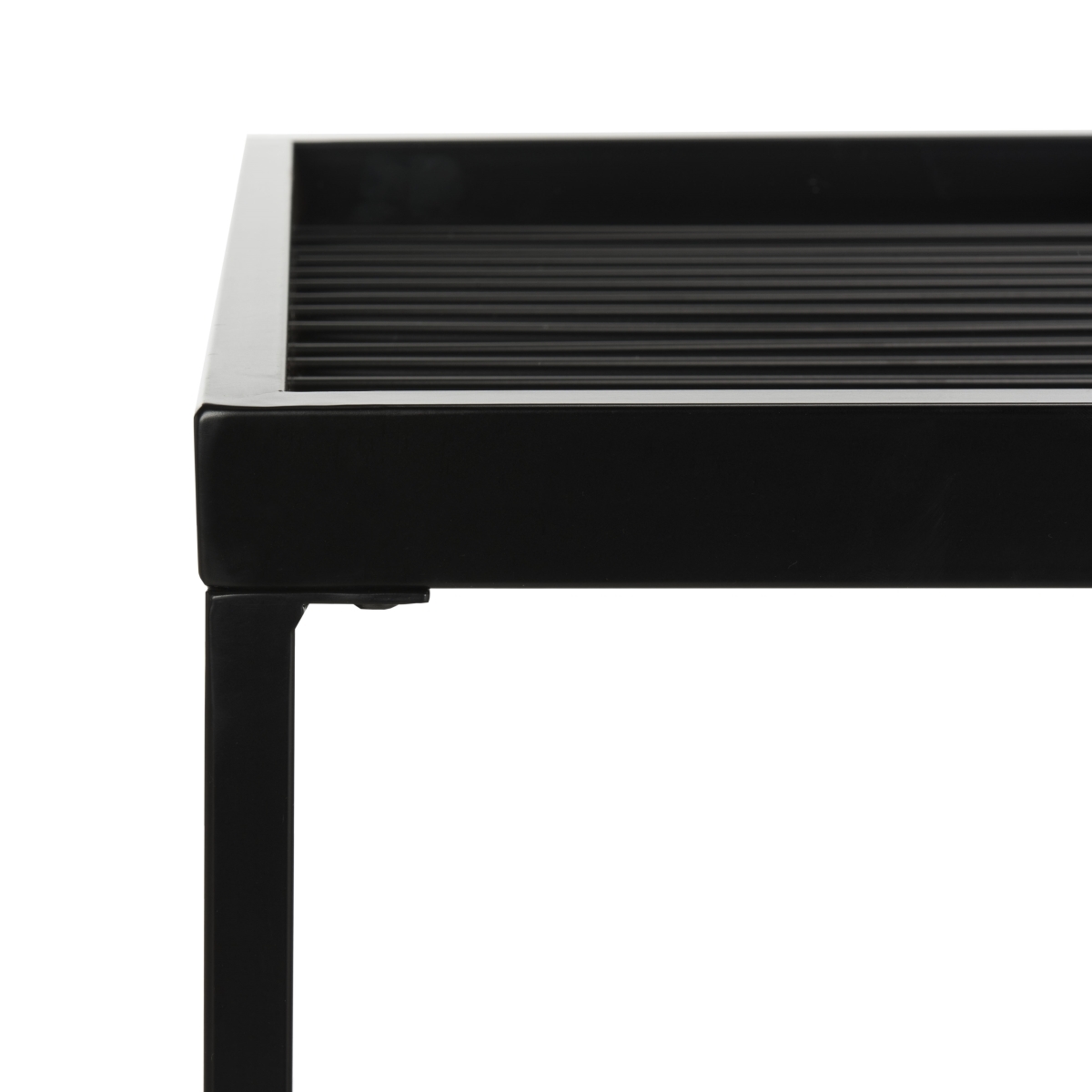Zuri Coffee Table - White / Black - Safavieh - Image 2