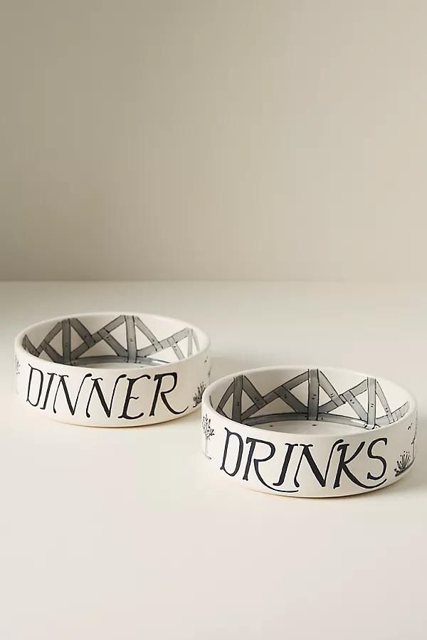 Dinner & Drinks Dog Bowl Set - Image 0