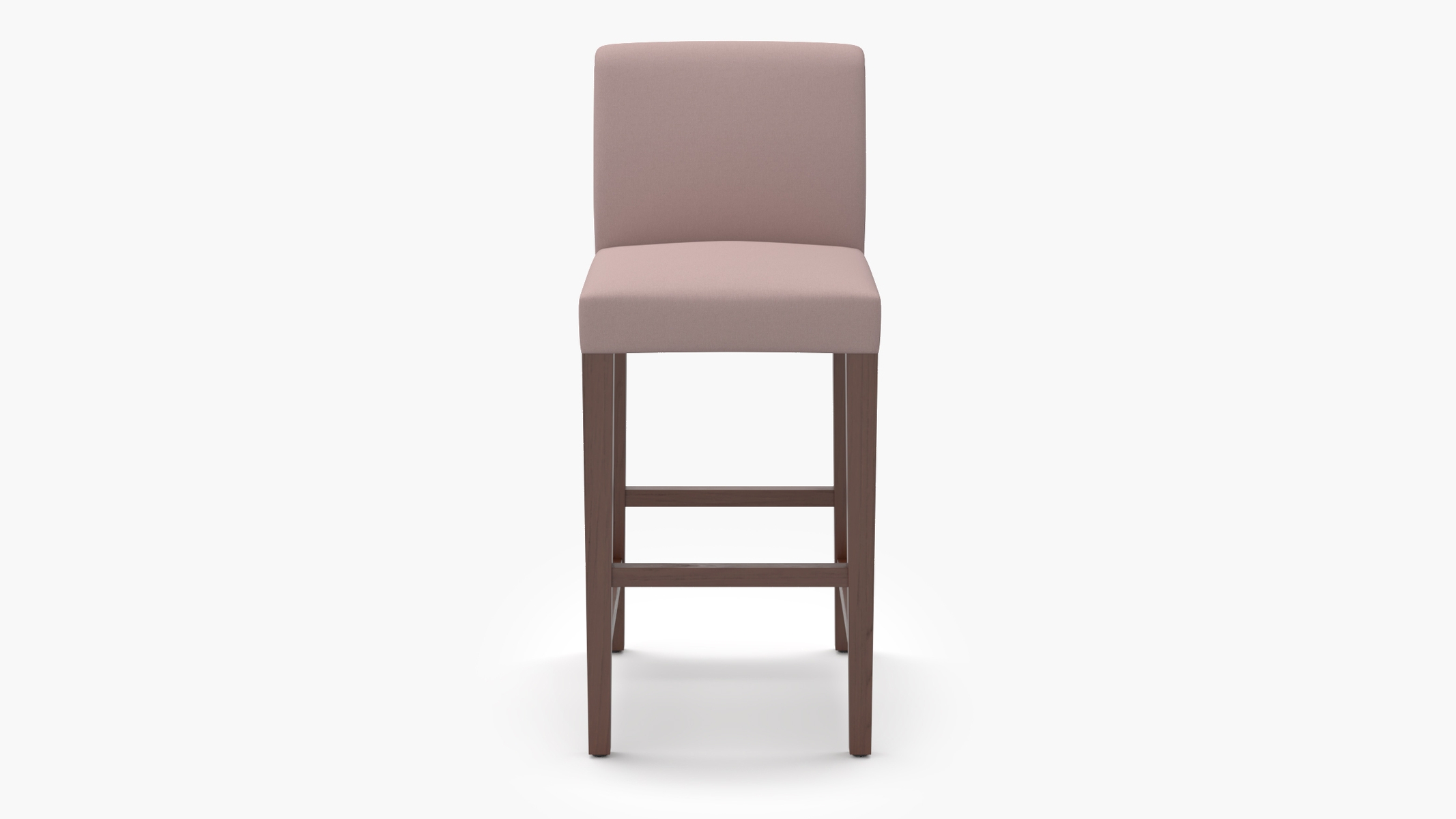 Signature Dining Bar Stool, Blush Everyday Linen, Walnut Square Tapered Leg - Image 0