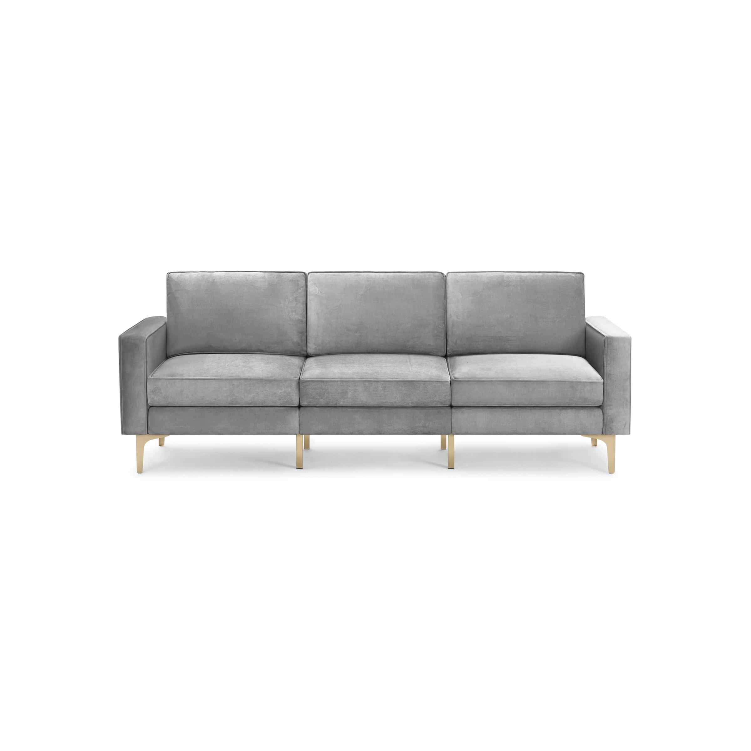 Nomad Velvet Sofa in Feather - Image 0