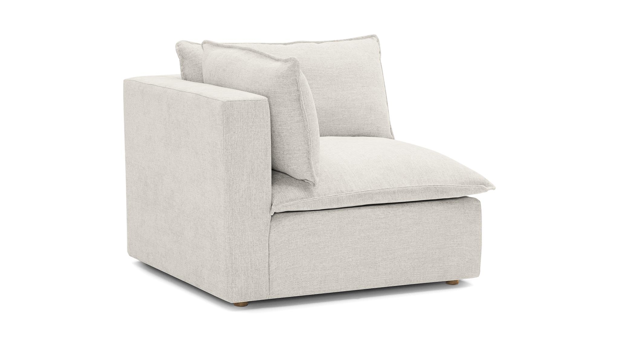 White Haine Mid Century Modern Corner Chair - Tussah Snow - Image 1