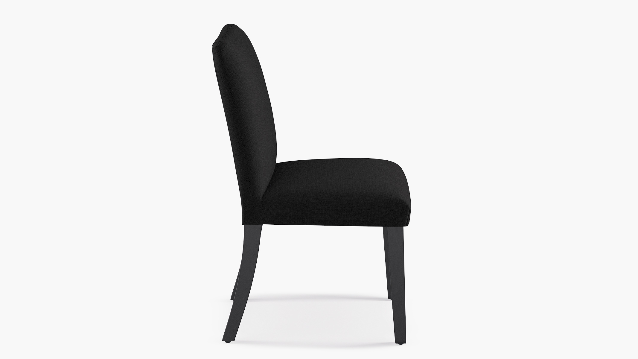 Classic Dining Chair, Raven Everyday Linen, Black - Image 2